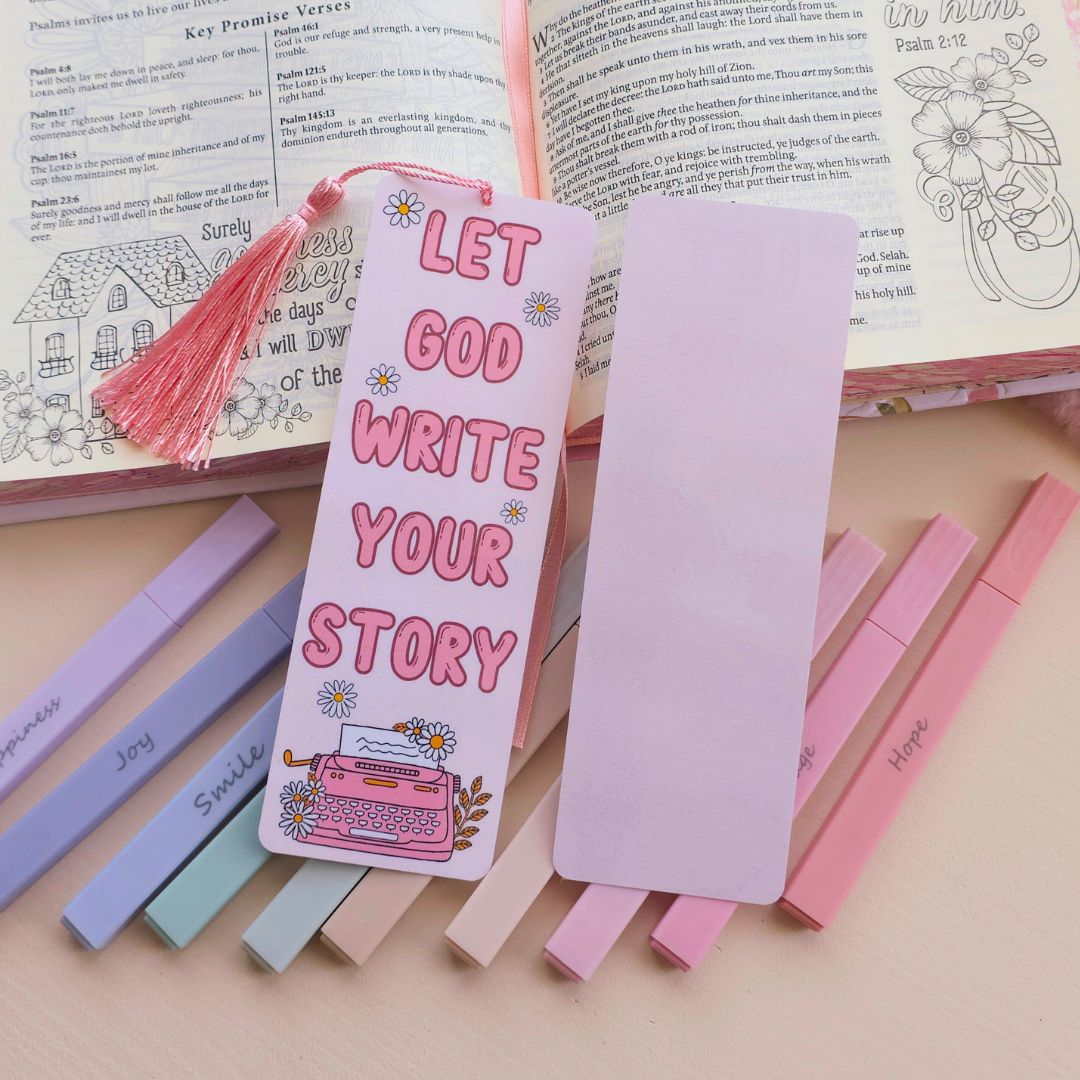 Typewriter Bookmark - Pink