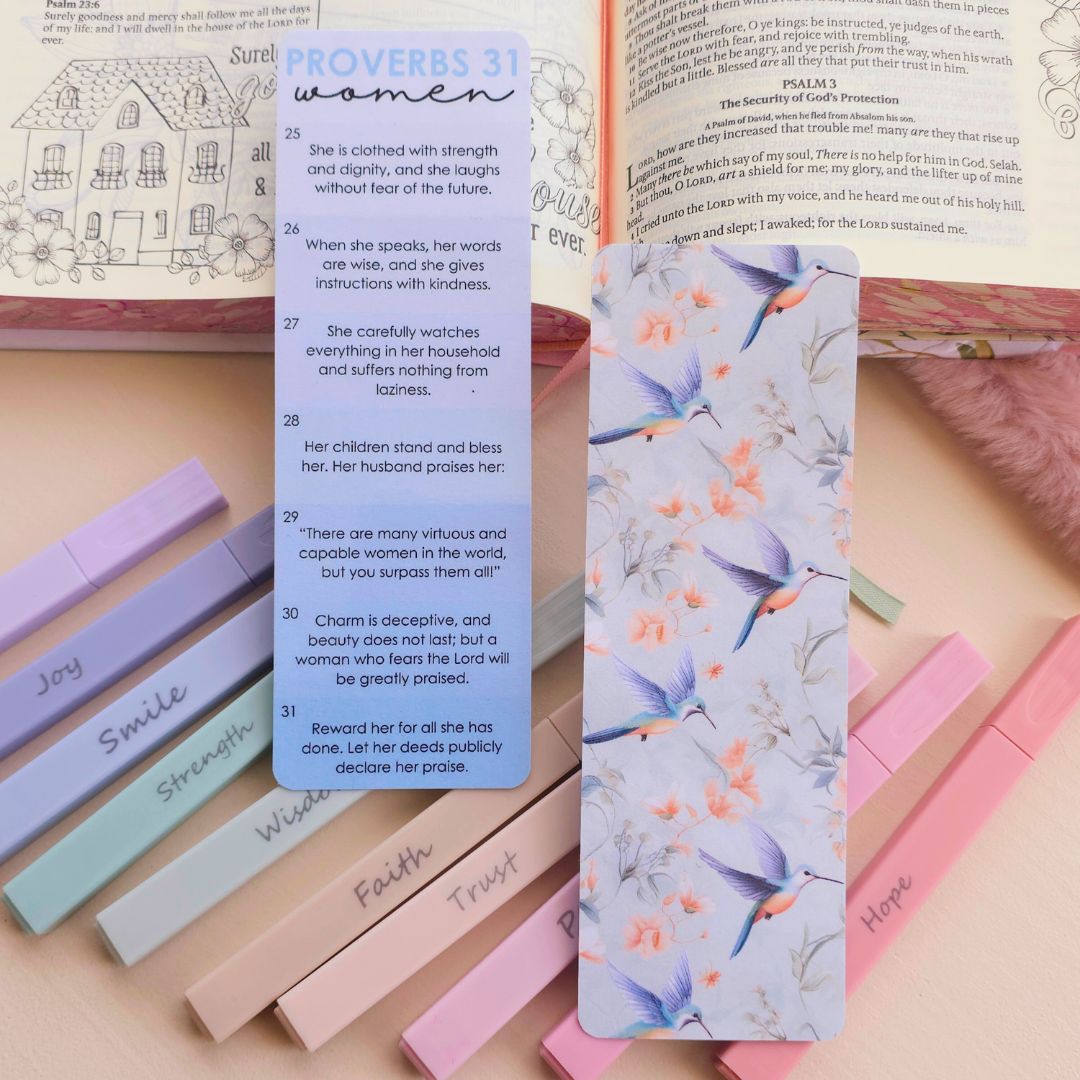 Proverbs 31 Blue Bookmark