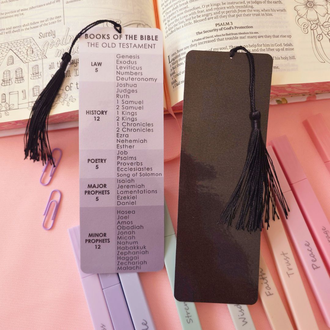 Books of the Bible Bookmark - Black