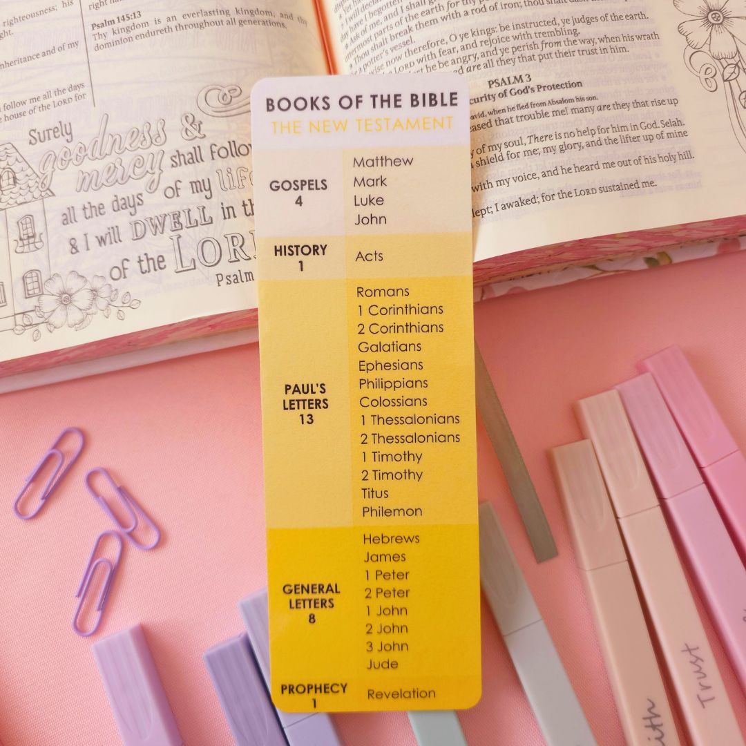 Books of the Bible Bookmark - Yellow