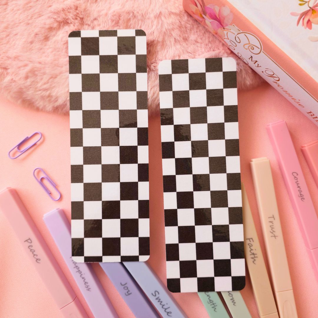 Black Checker Bookmark