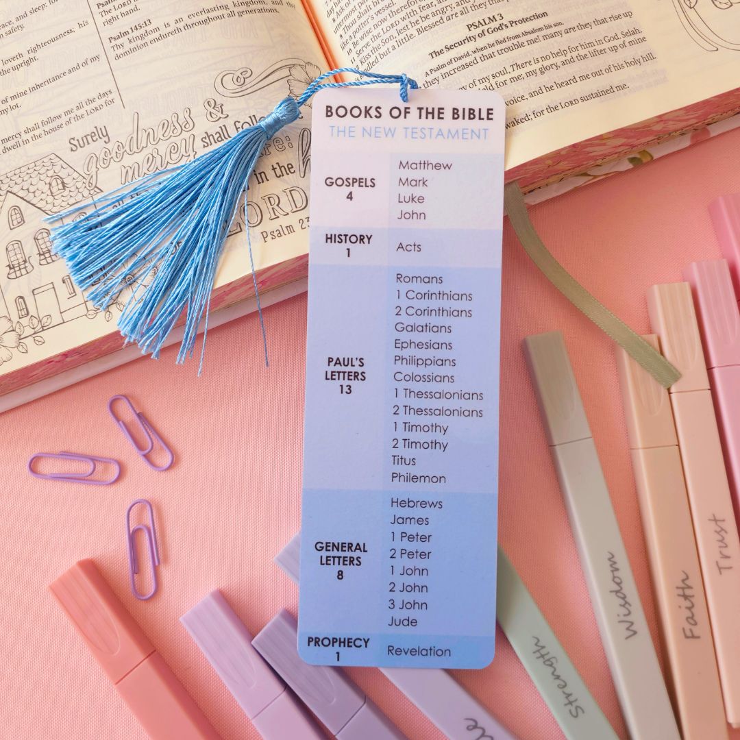 Books of the Bible Bookmark - Blue