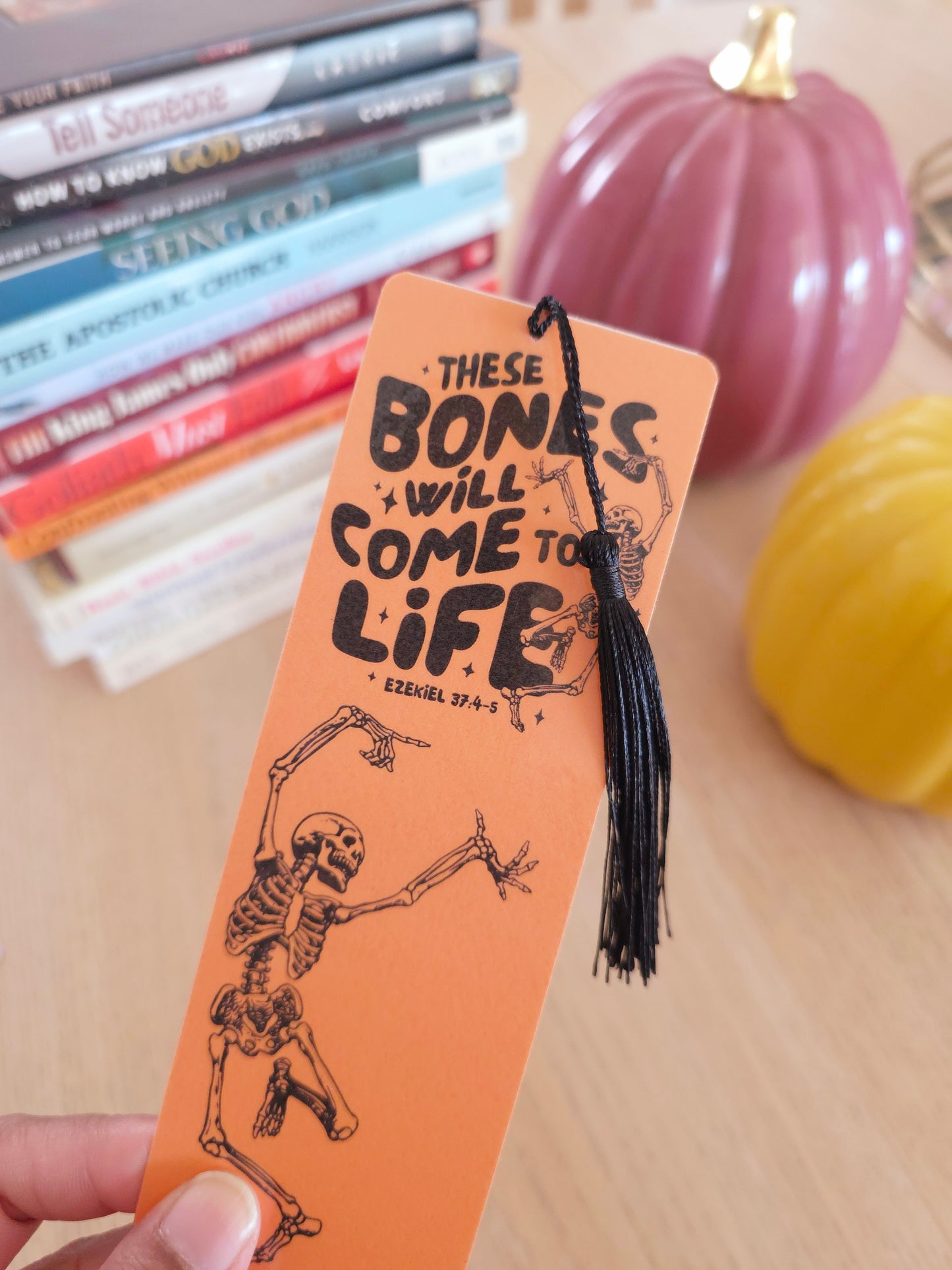 Autumn Bookmark - These Bones Orange