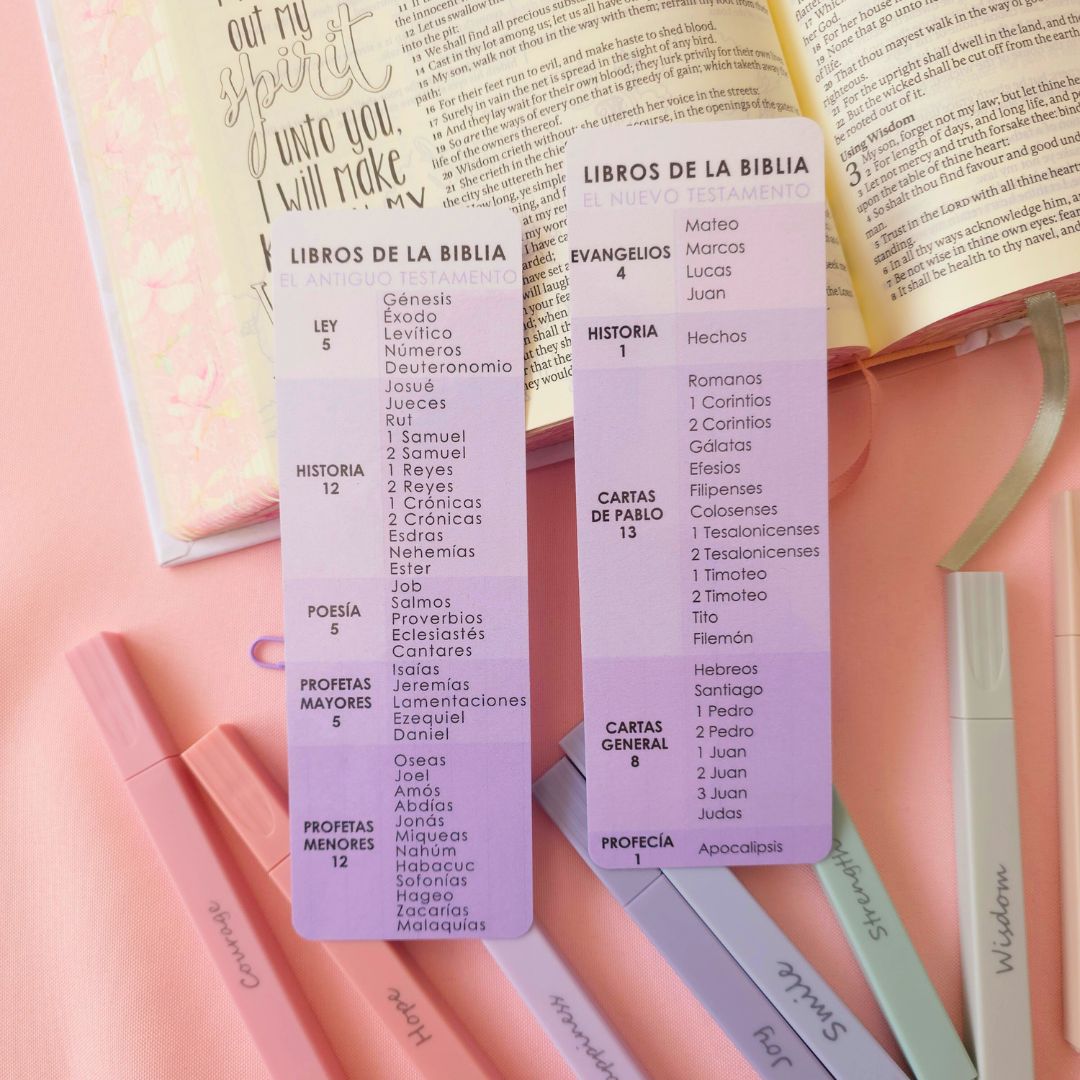 Libros de la Biblia Bookmark - Purple
