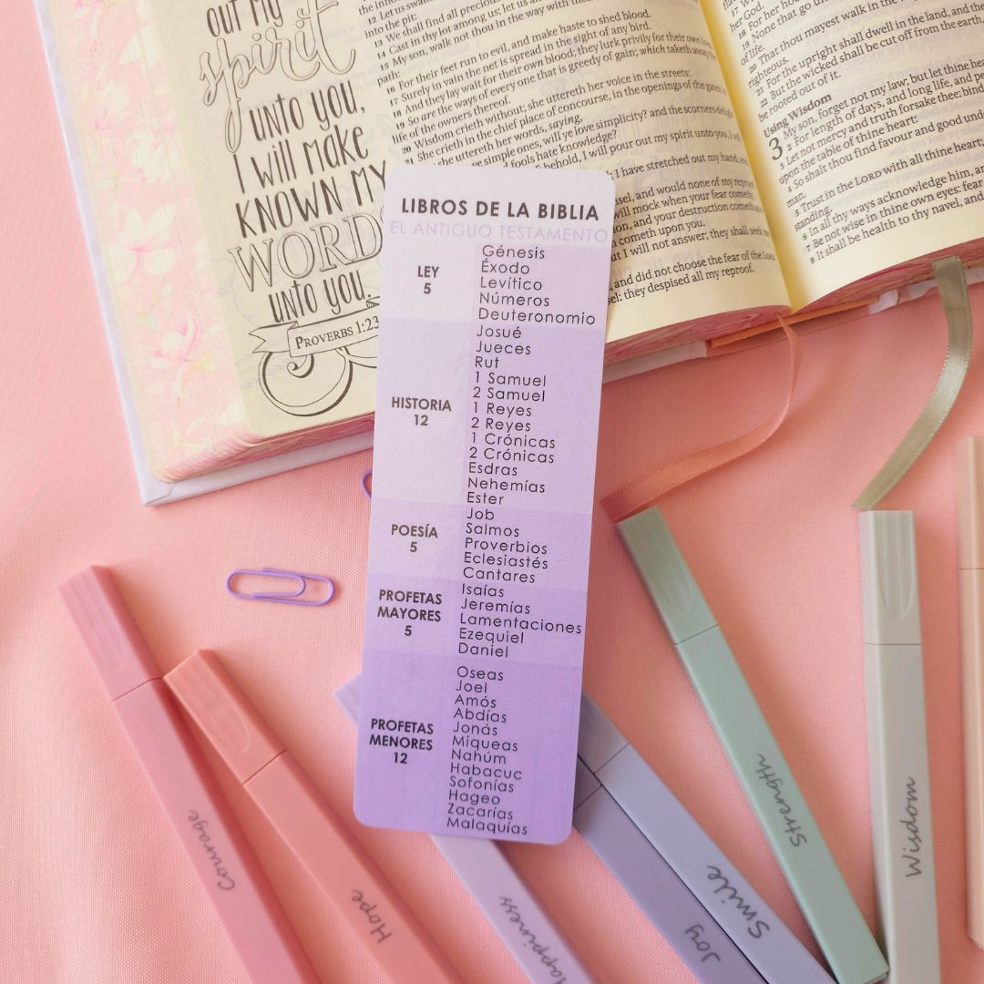 Libros de la Biblia Bookmark - Purple