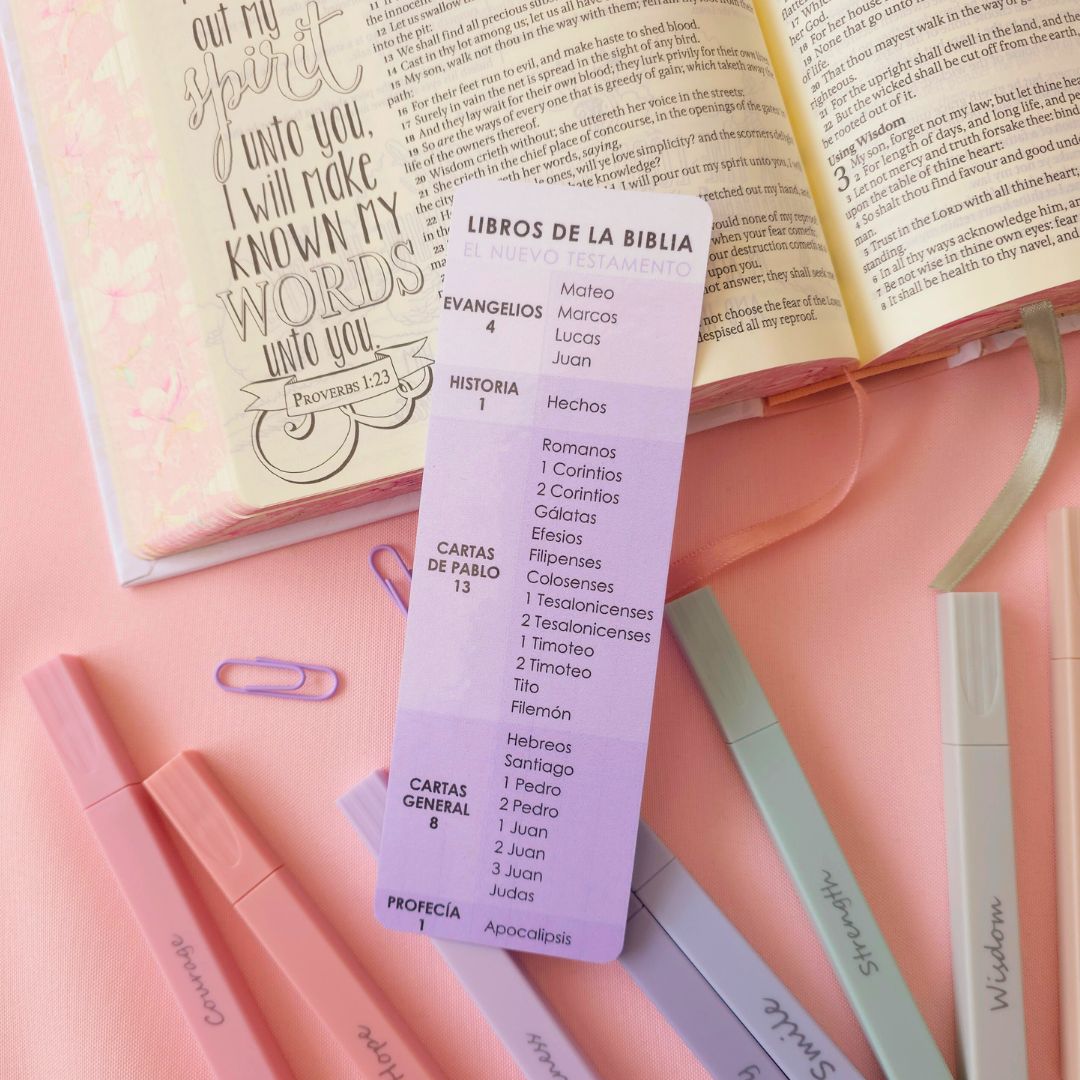 Libros de la Biblia Bookmark - Purple