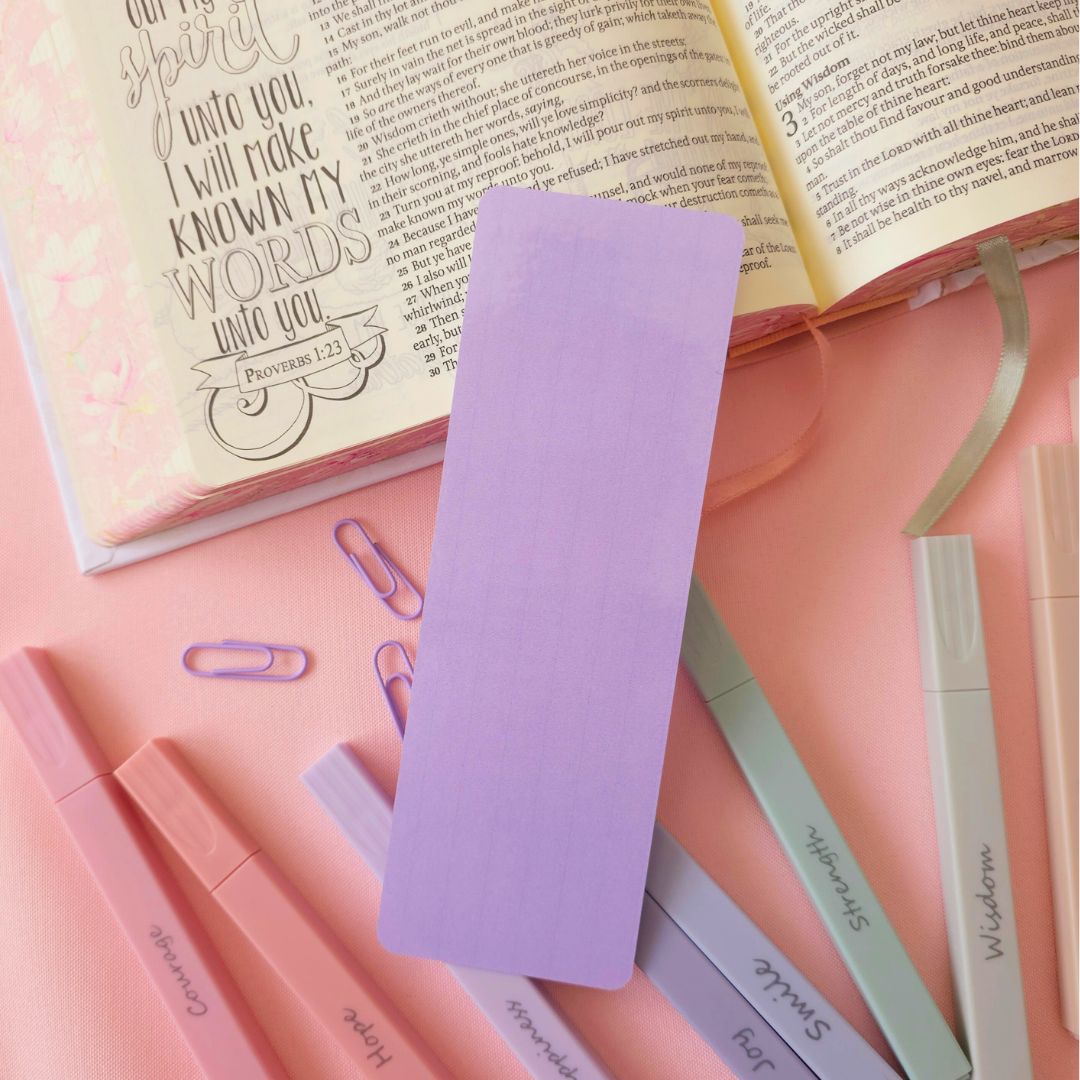 Libros de la Biblia Bookmark - Purple