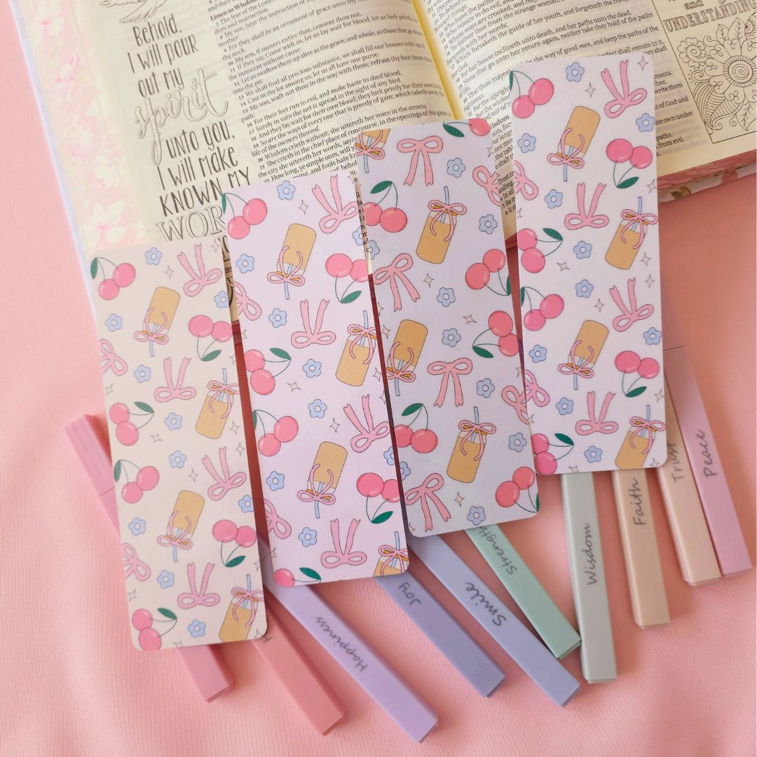 White Coffee Bow Bookmark