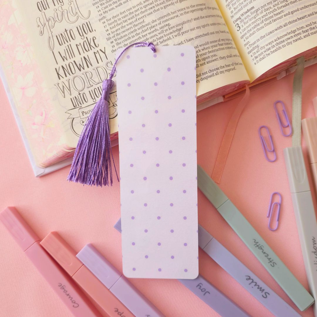 Purple Polka Dot Bookmark