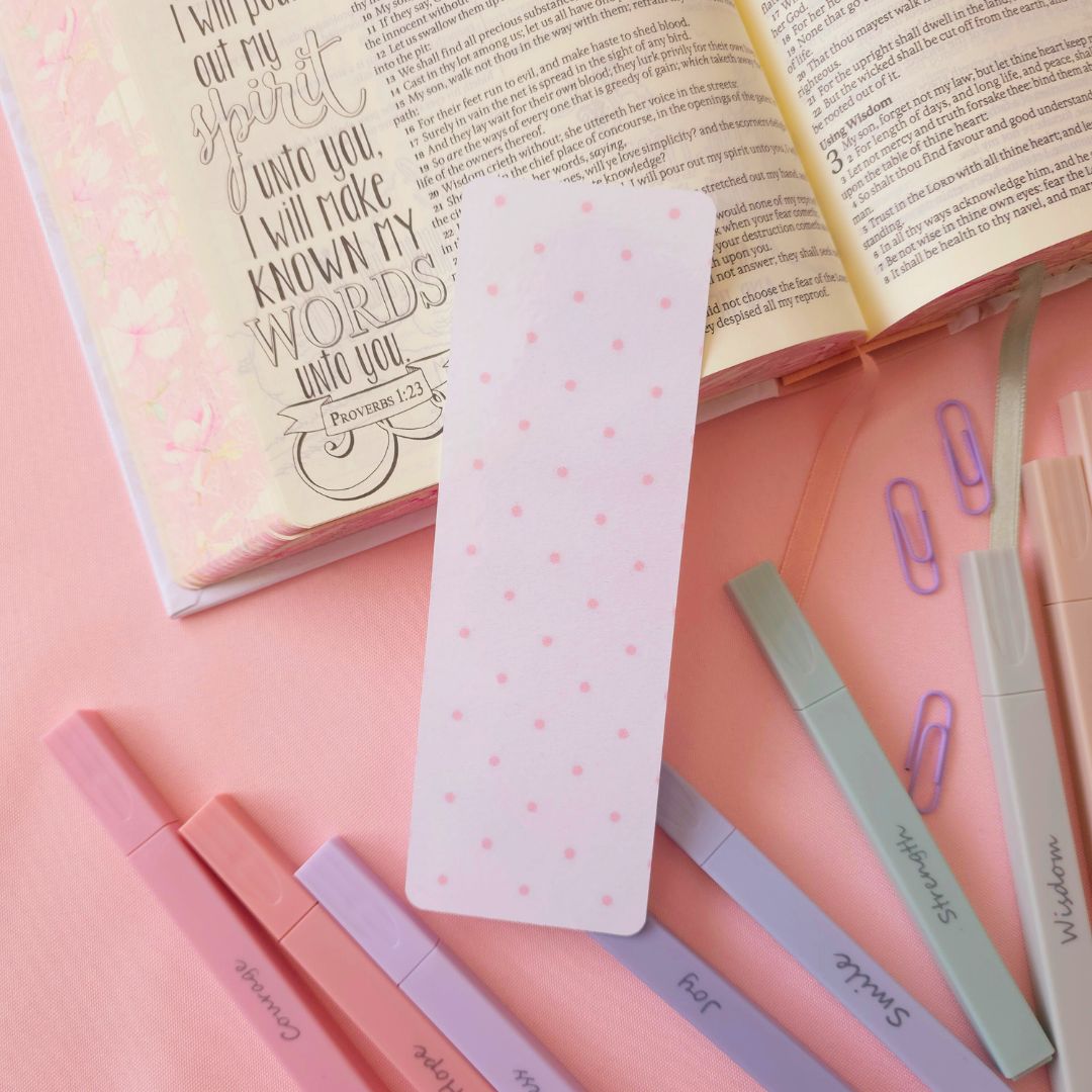 Pink Polka Dot Bookmark