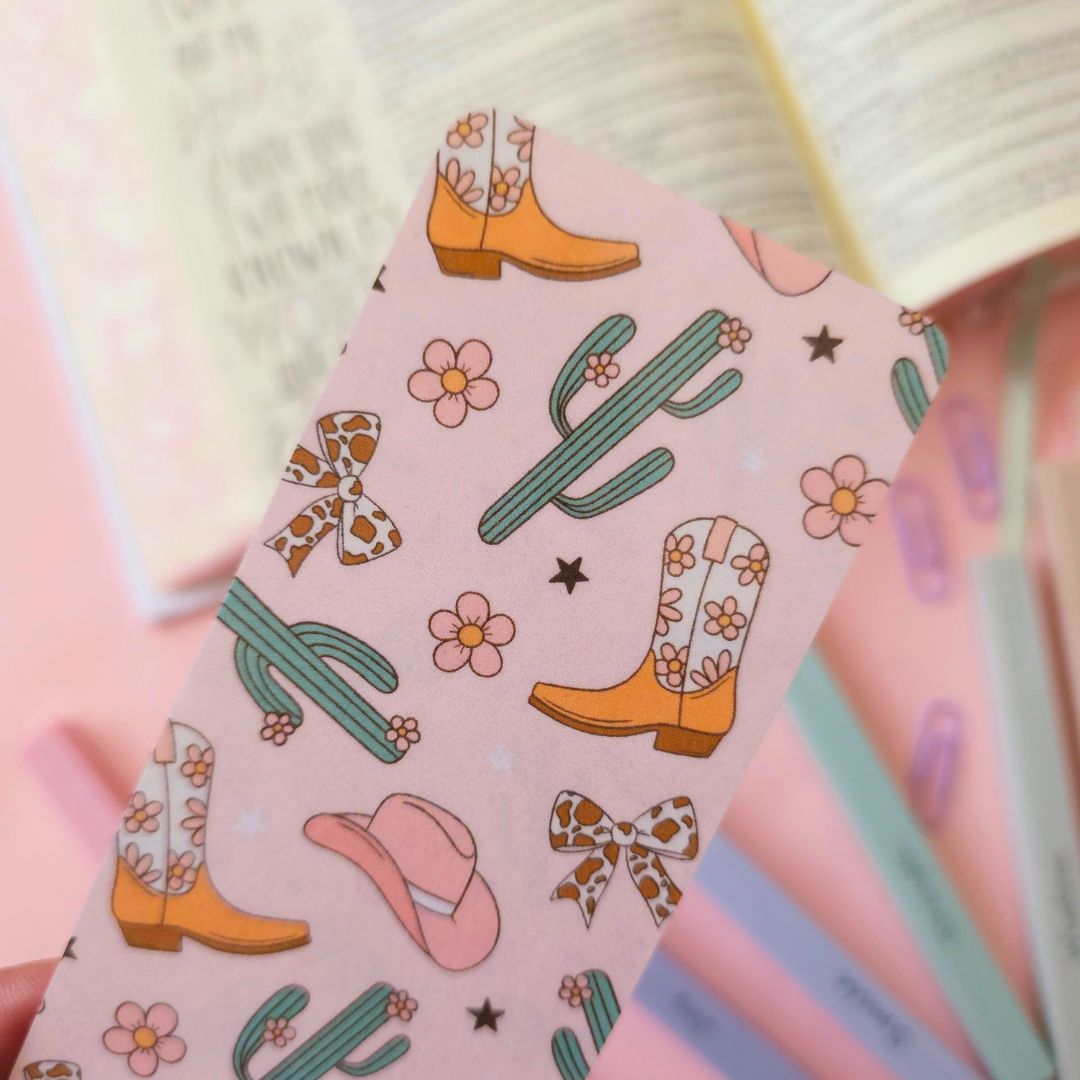 Pink CowGirl Bookmark