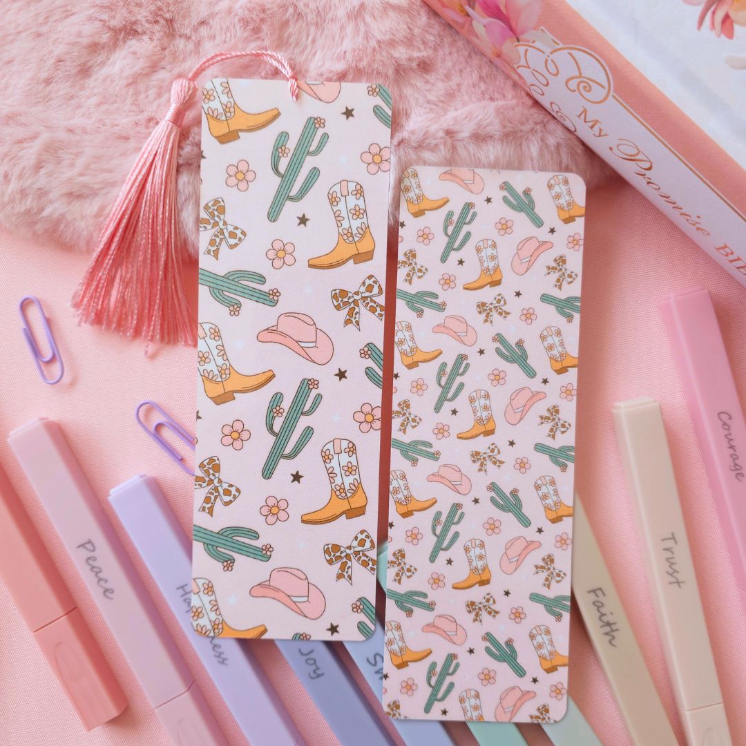 Pink CowGirl Bookmark