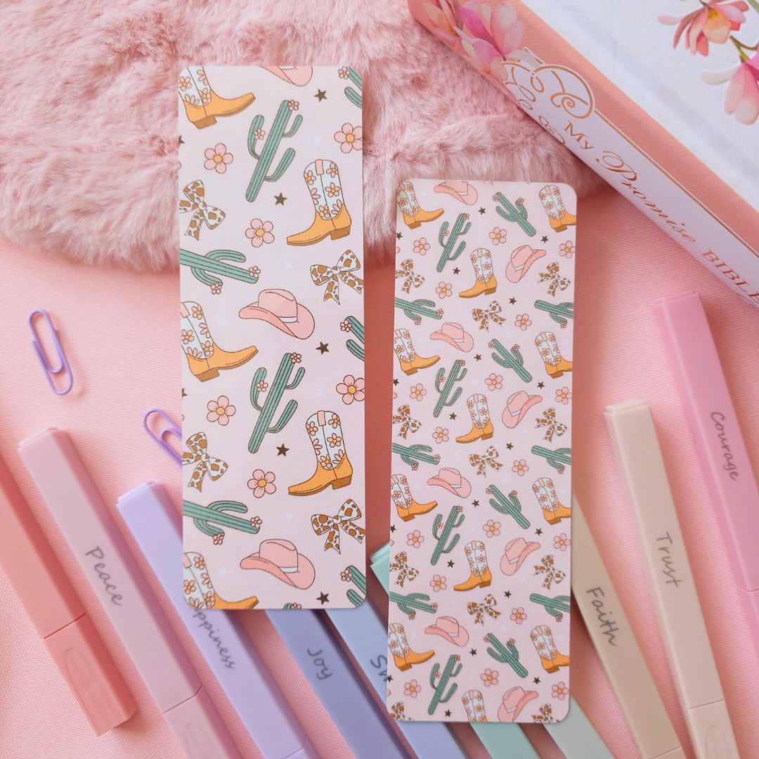 Pink CowGirl Bookmark