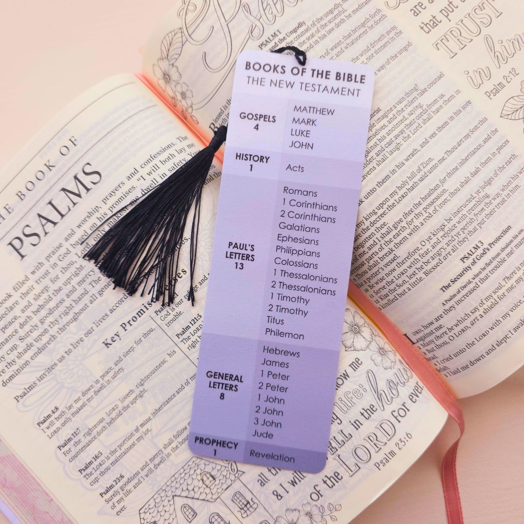 Books of the Bible Bookmark - Black