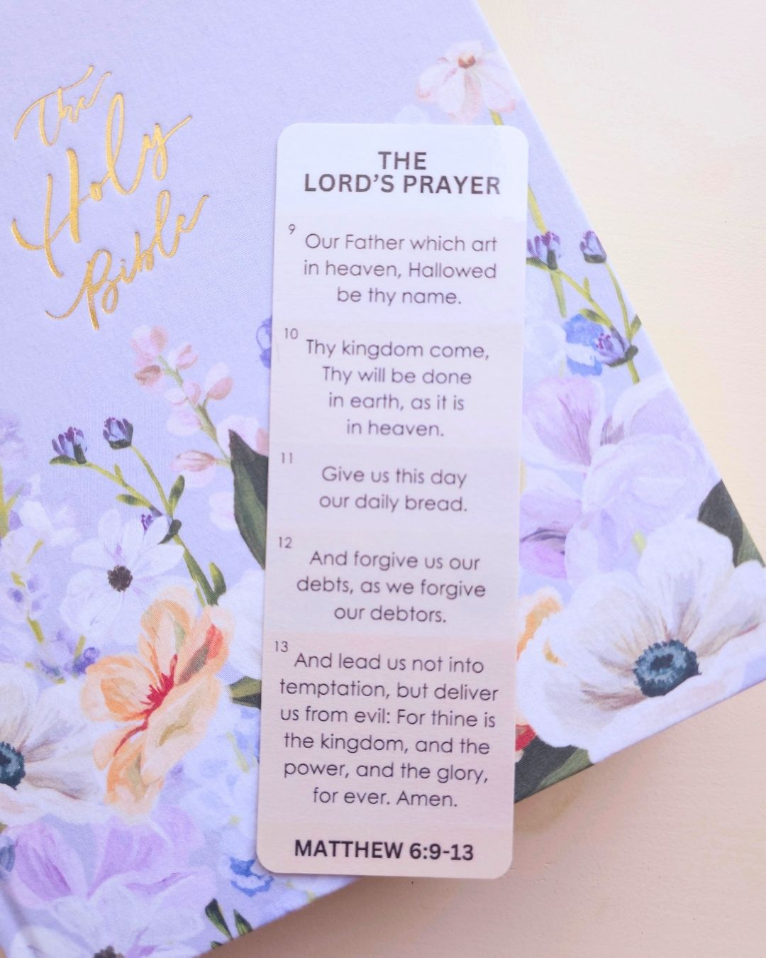 The Lord's Prayer Bookmark - Tan