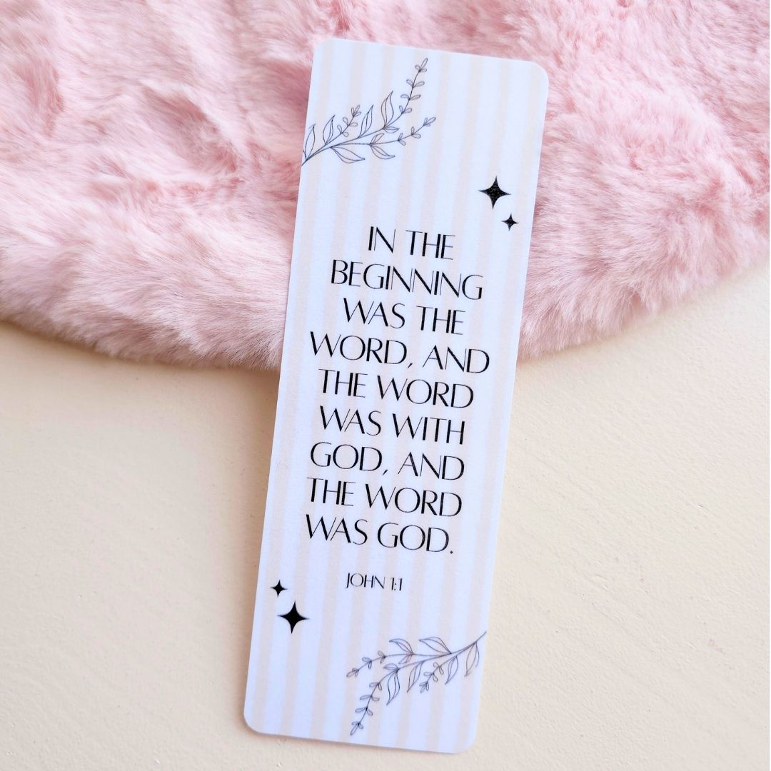 John 1 Bookmark - Tan