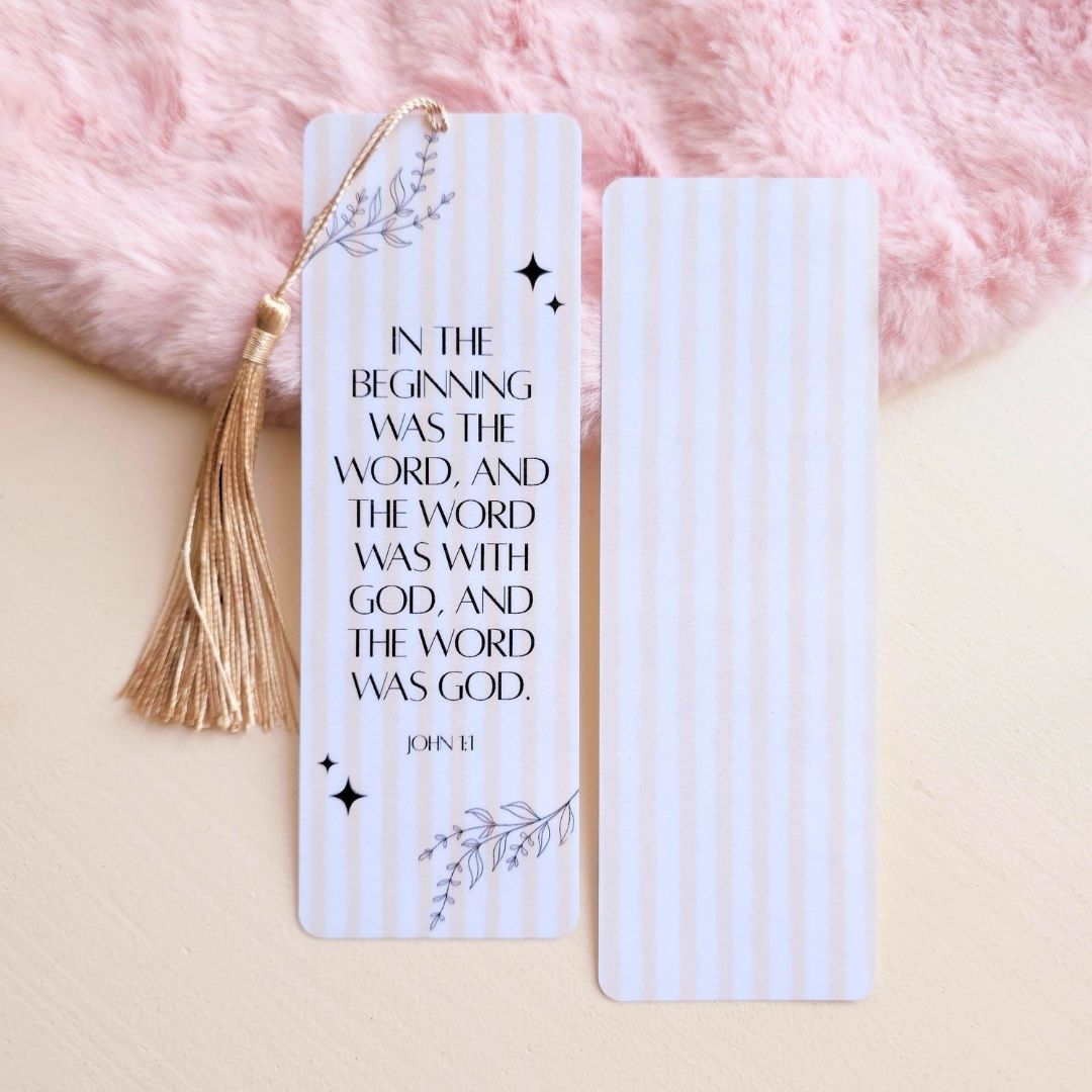 John 1 Bookmark - Tan