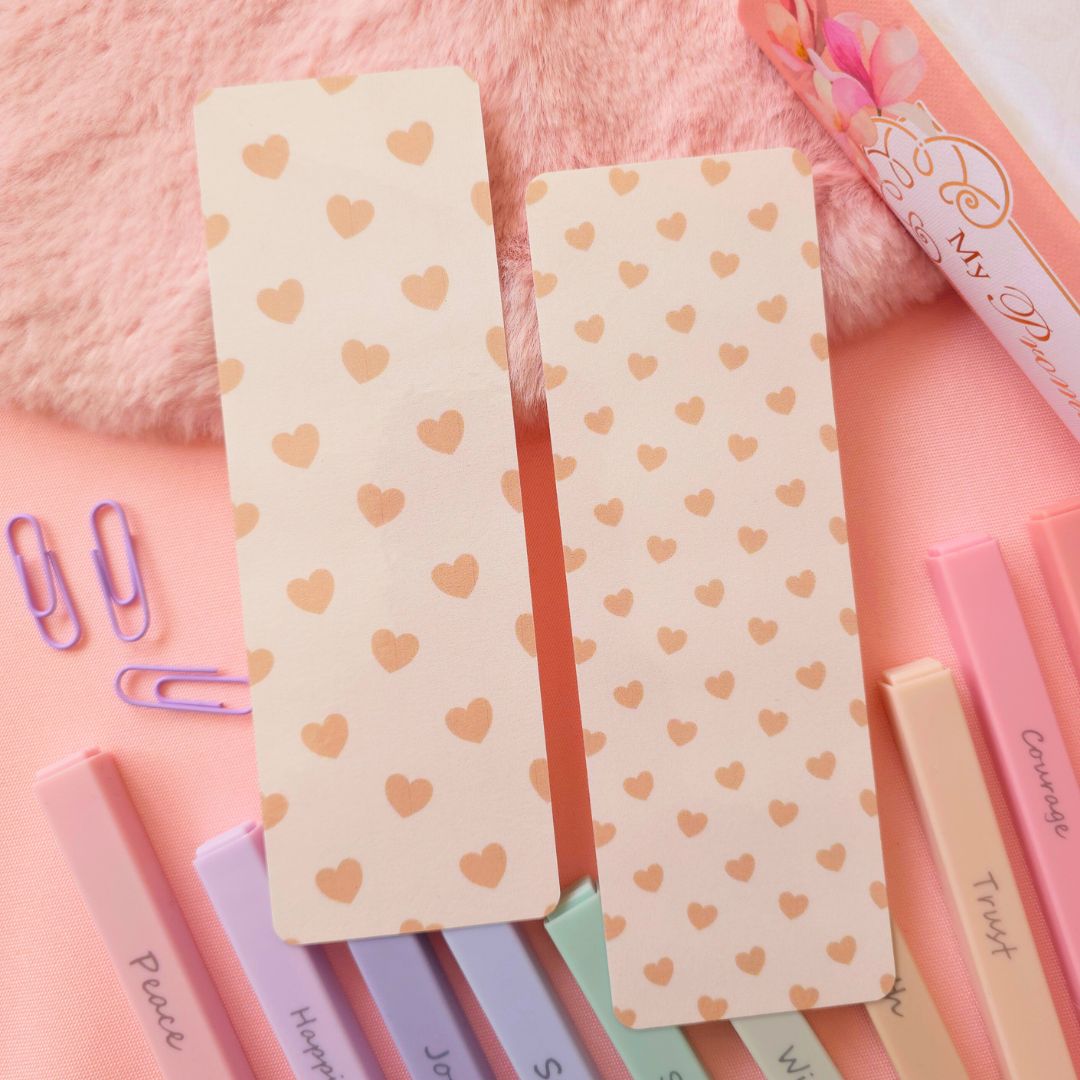 Brown Hearts Bookmark