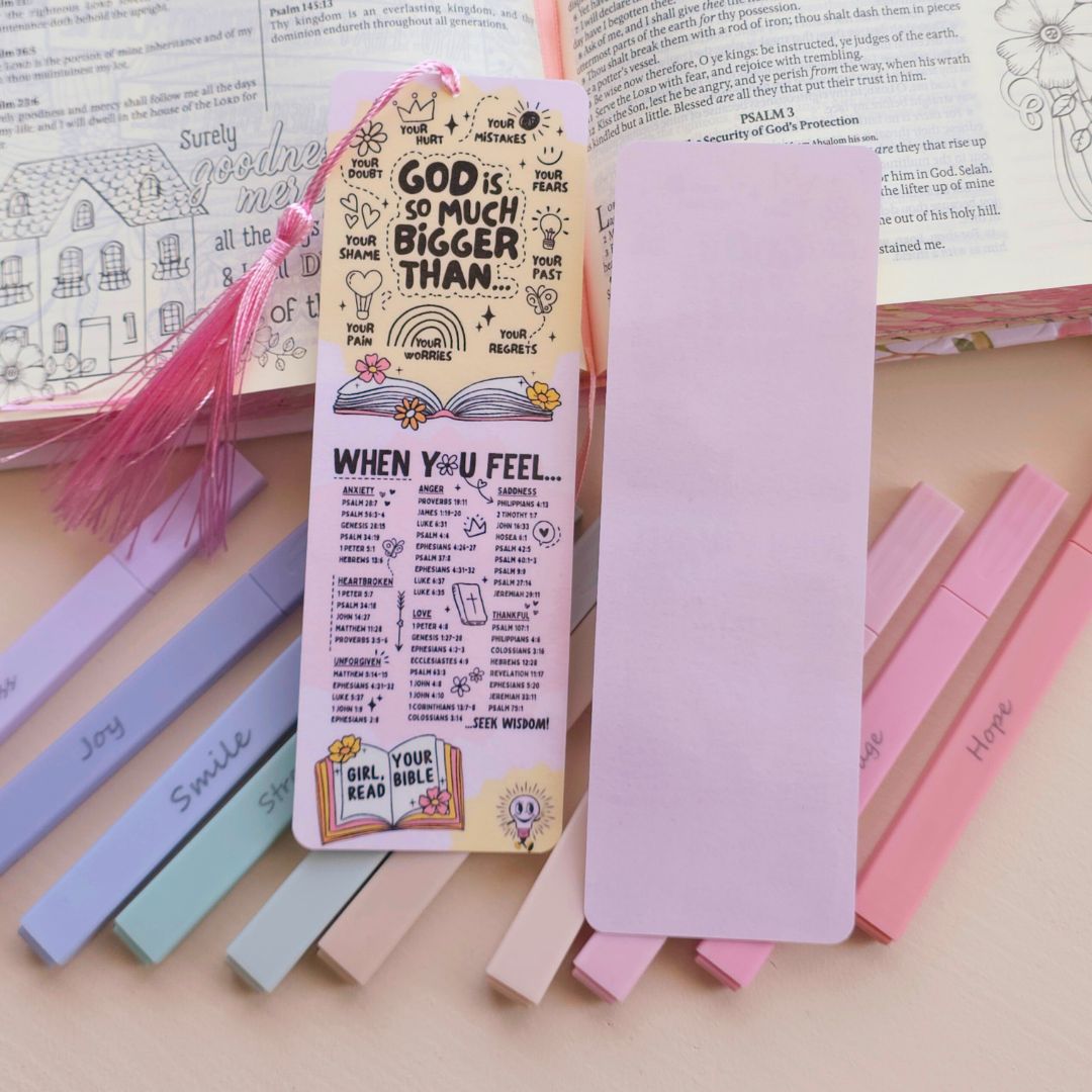 So much Bigger Bookmark - Pink