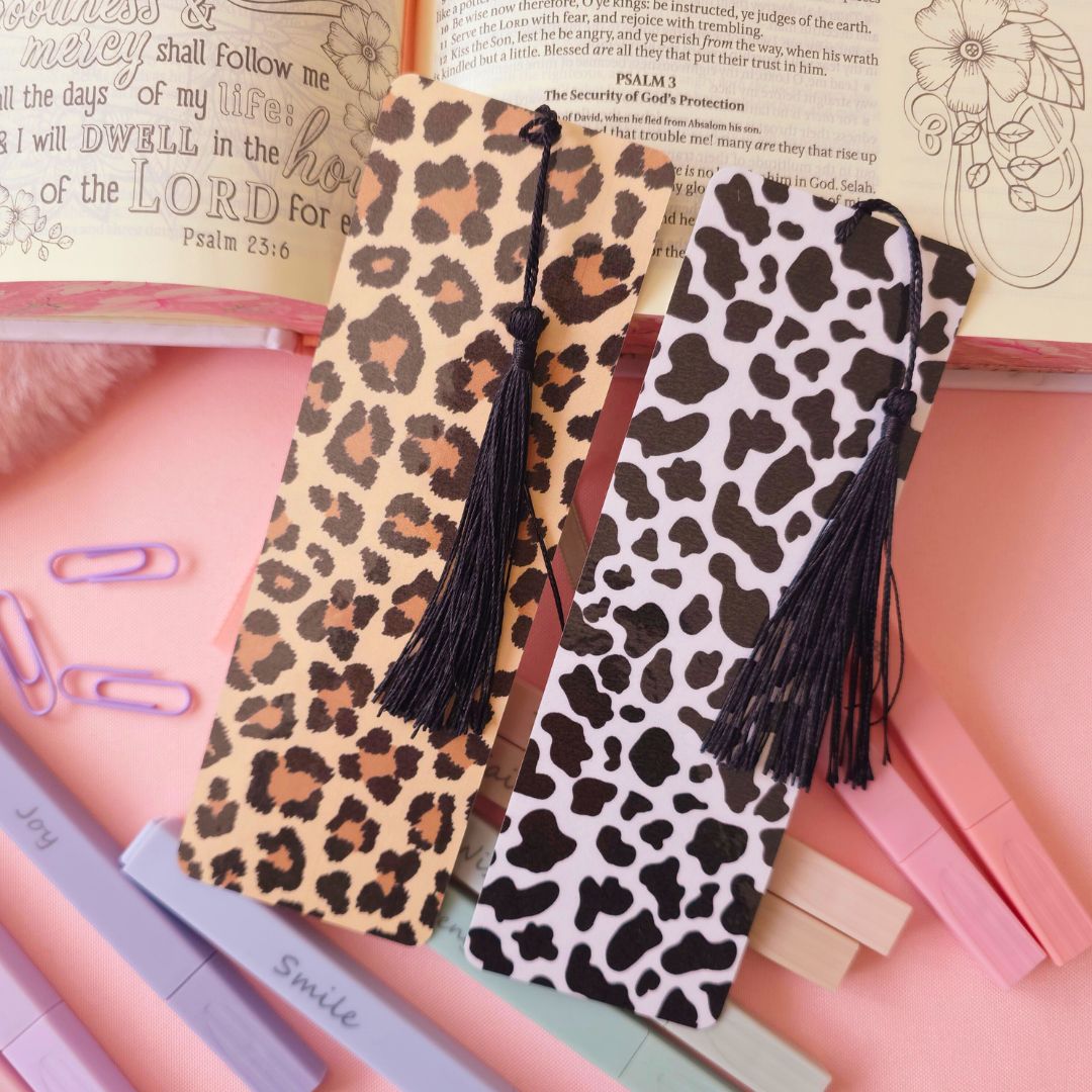Cow Print Bookmark