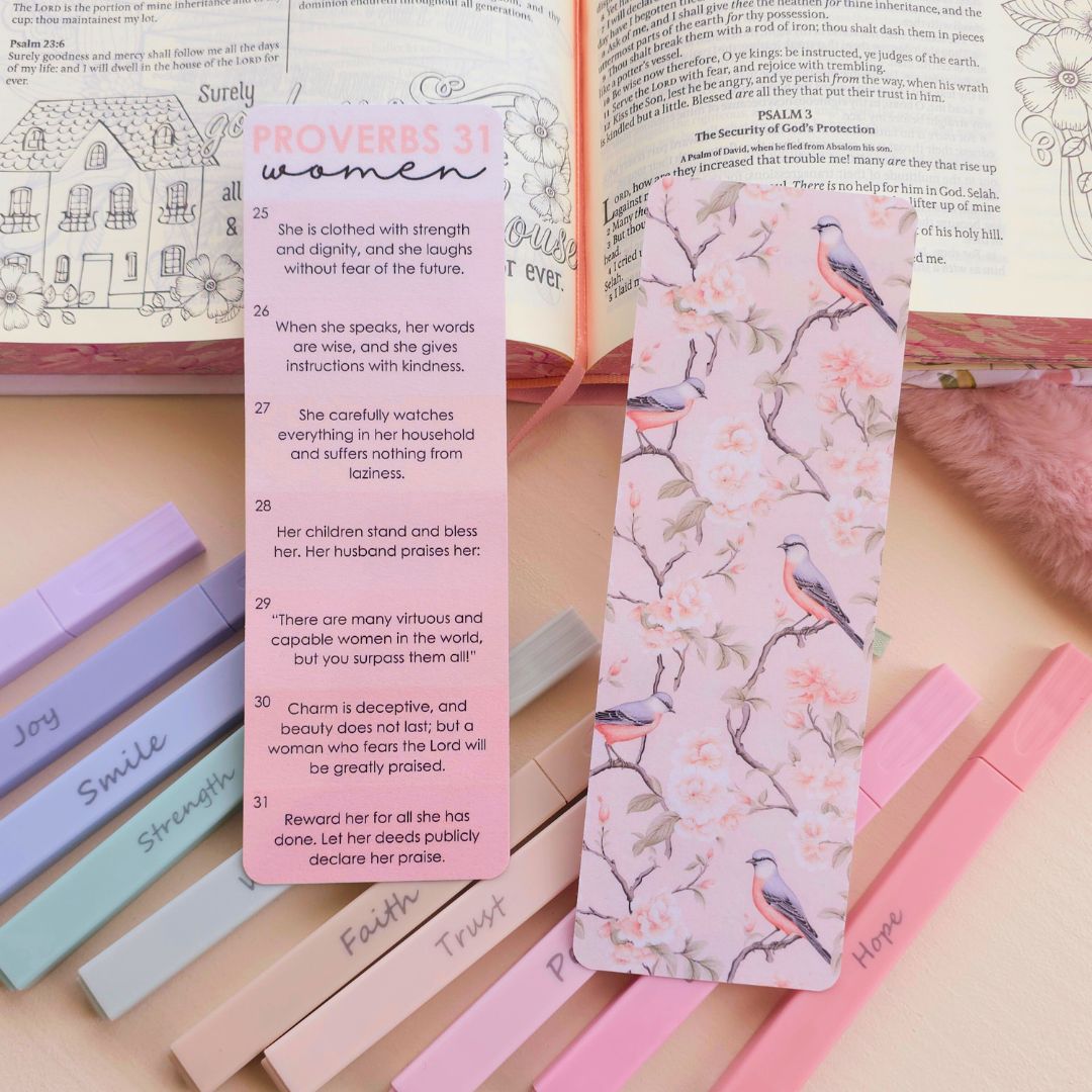 Proverbs 31 Pink Bookmark