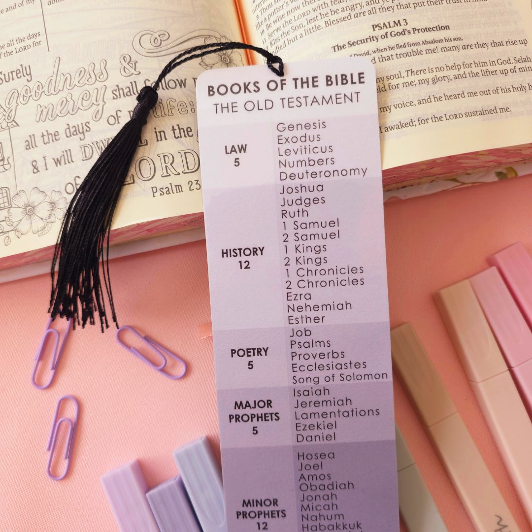 Books of the Bible Bookmark - Black