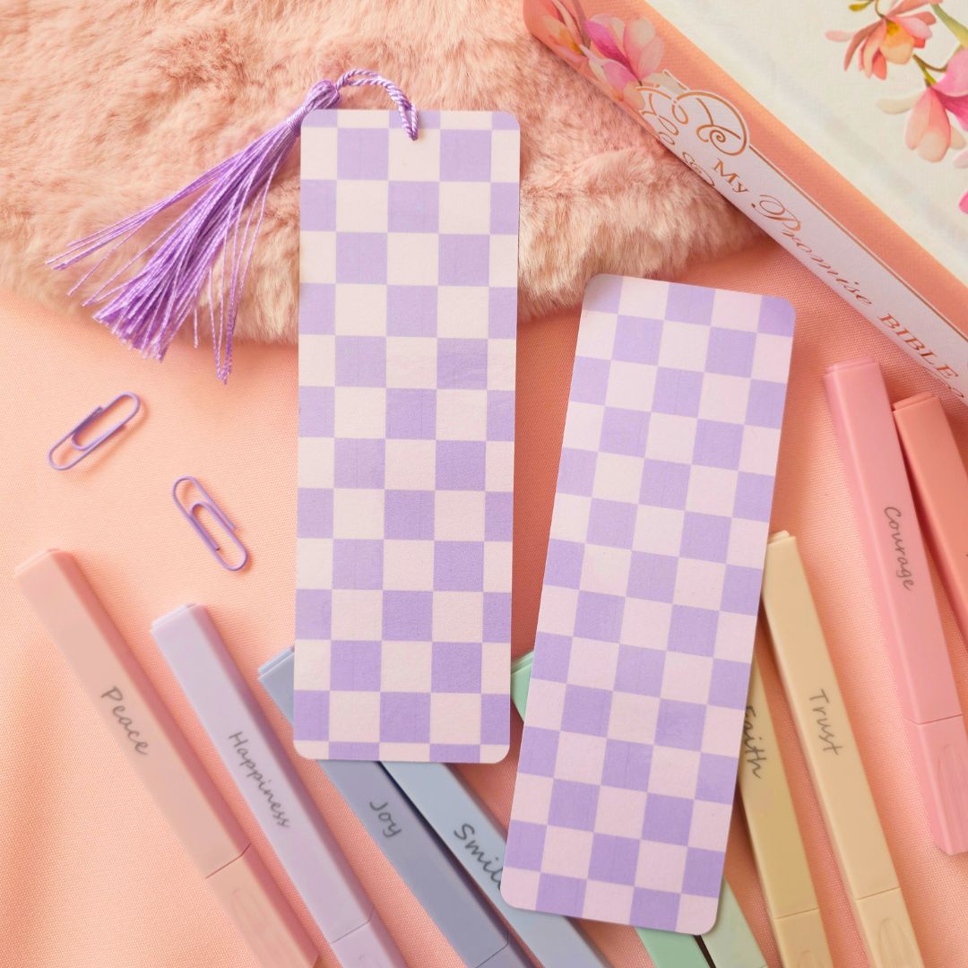 Purple Checker Bookmark
