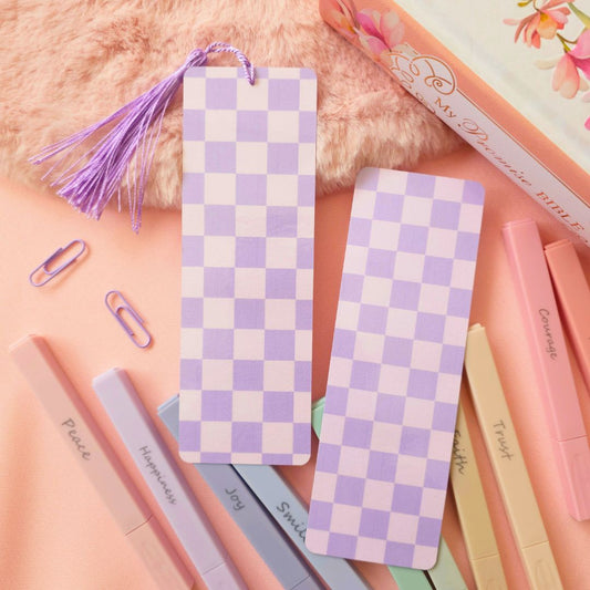 Purple Checker Bookmark