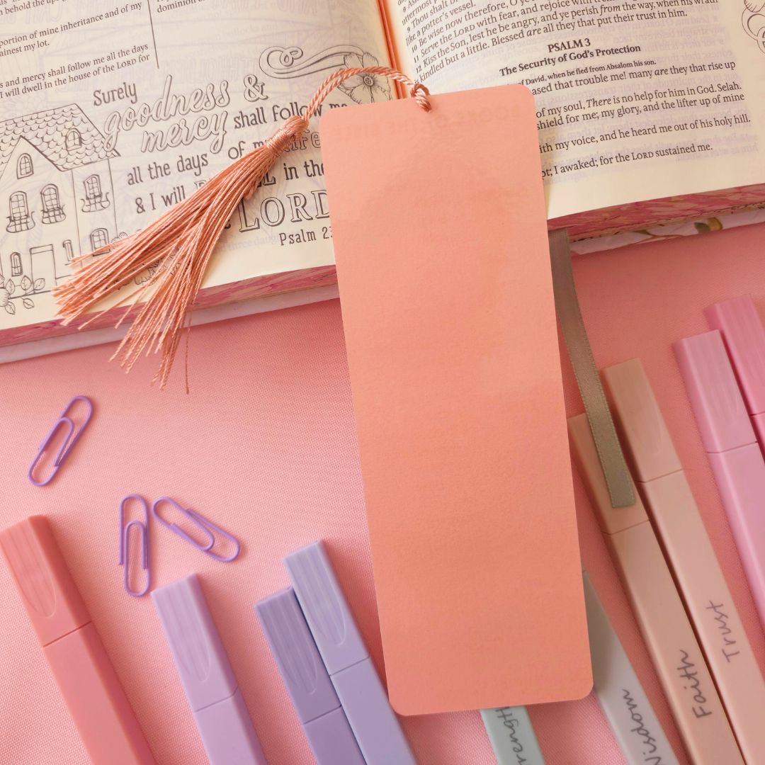 Books of the Bible Bookmark - Peach