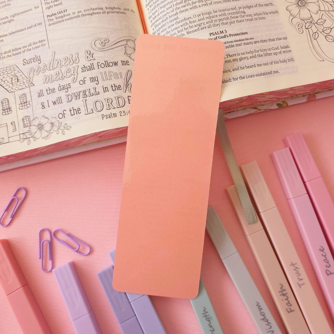 Books of the Bible Bookmark - Peach
