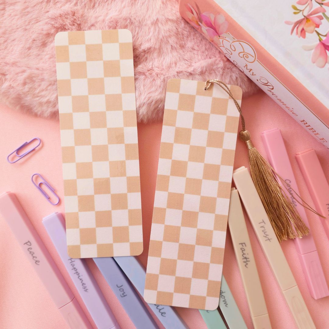 Tan Checker Bookmark