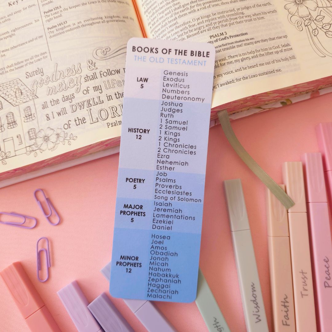 Books of the Bible Bookmark - Blue