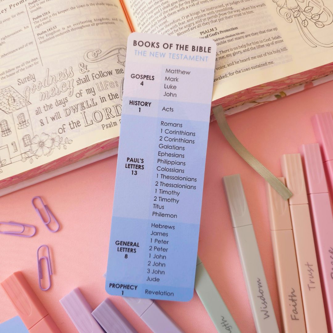 Books of the Bible Bookmark - Blue