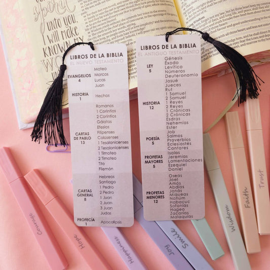 Libros de la Biblia Bookmark - Black