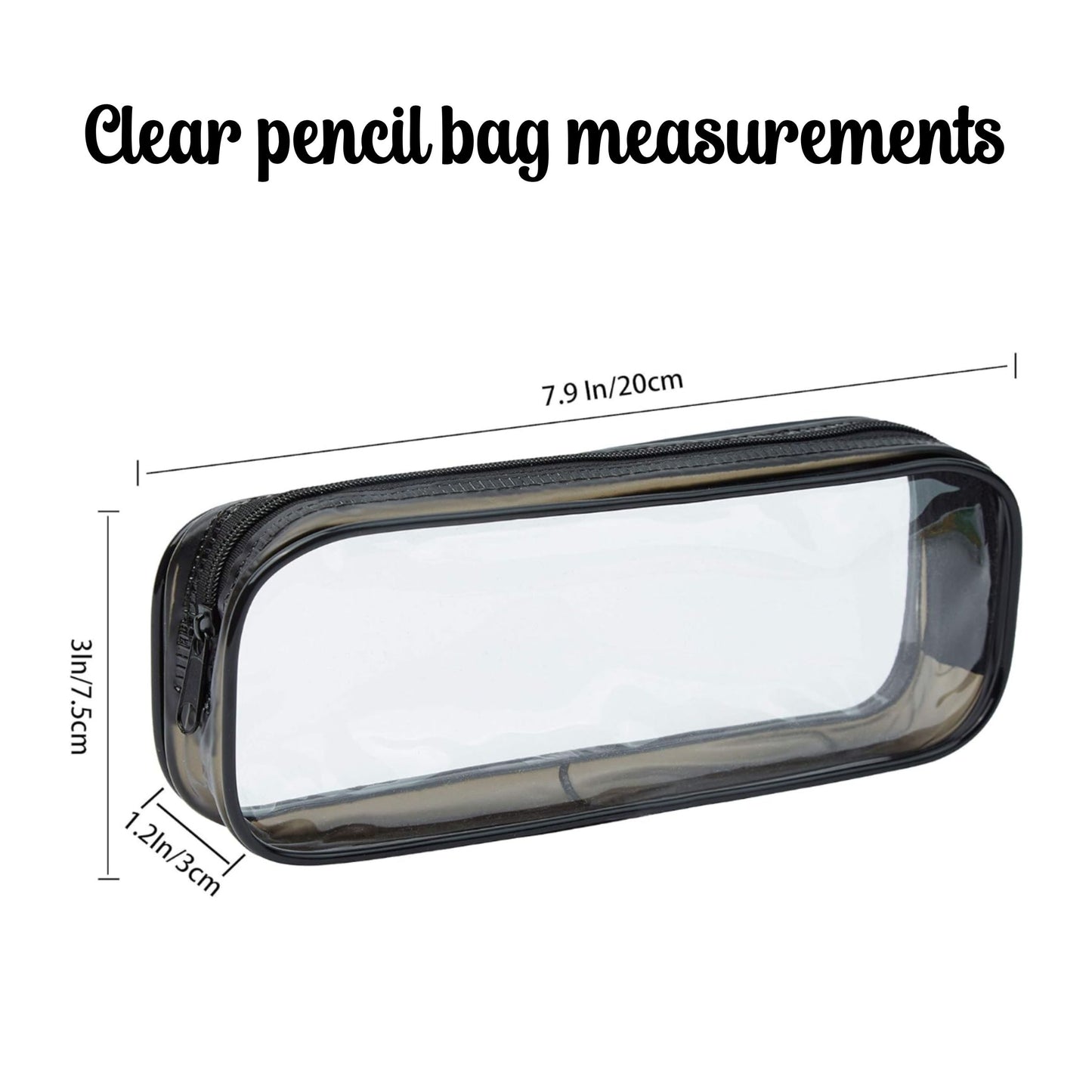 Clear White Pencil Bag - Custom