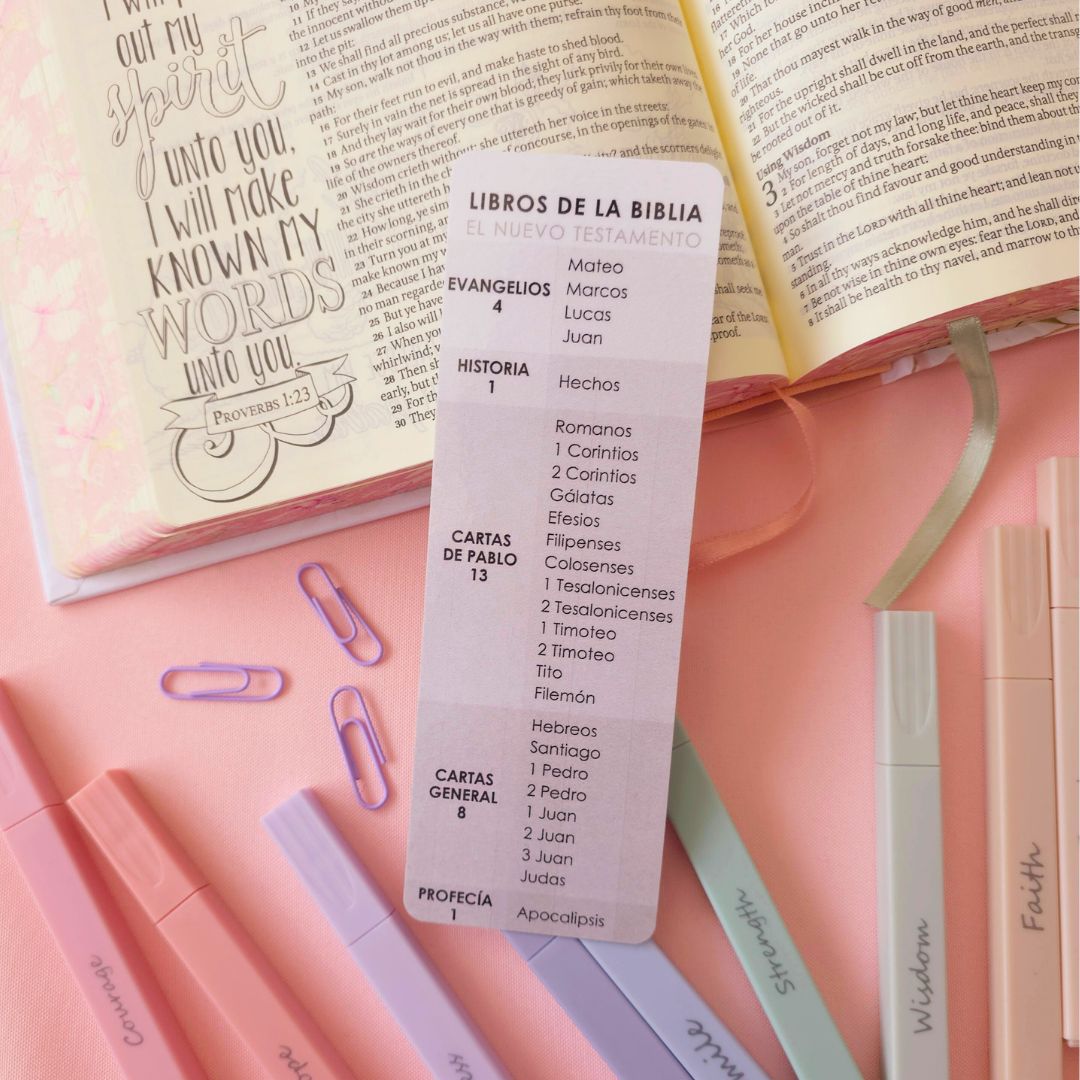 Libros de la Biblia Bookmark - Black