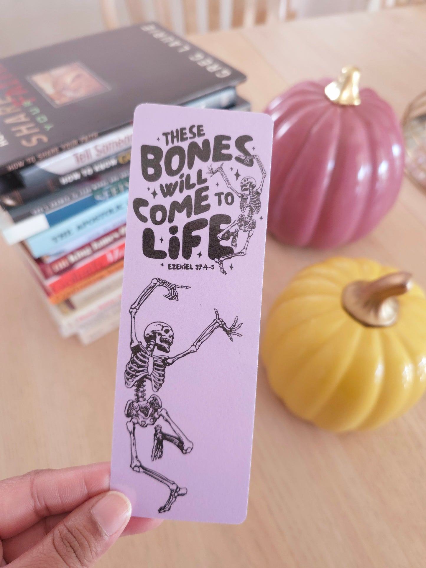 Autumn Bookmark - These Bones Lilac
