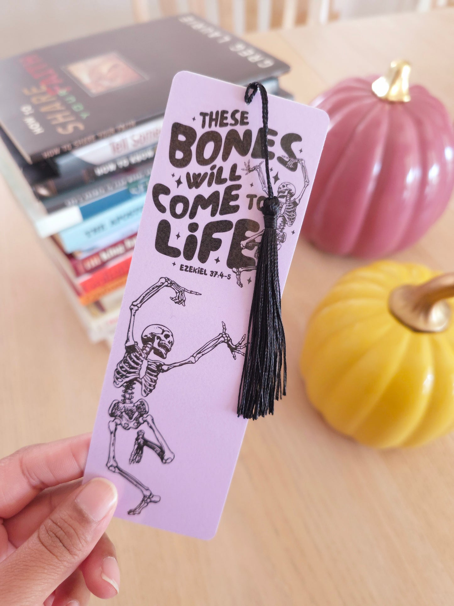 Autumn Bookmark - These Bones Lilac