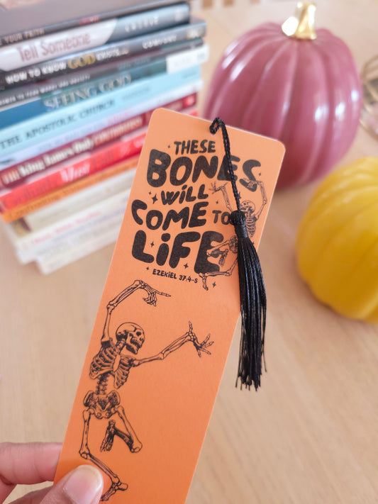 Autumn Bookmark - These Bones Orange