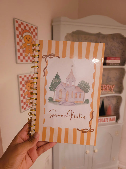 Stripe Church Sermon Notes - Brown