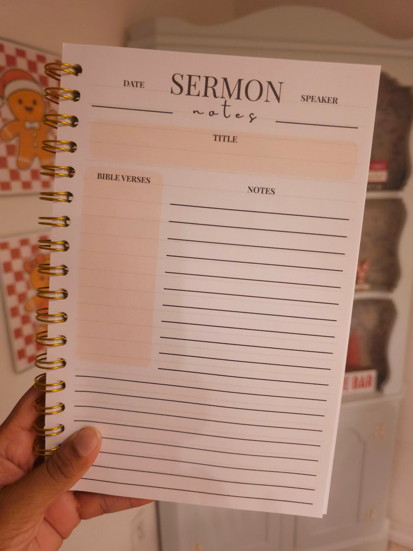 Stripe Church Sermon Notes - Brown