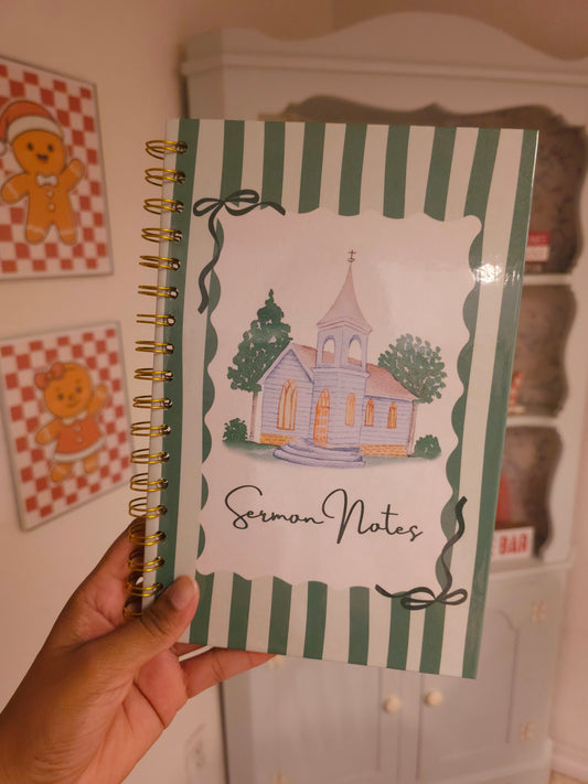 Stripe Church Sermon Notes - Green