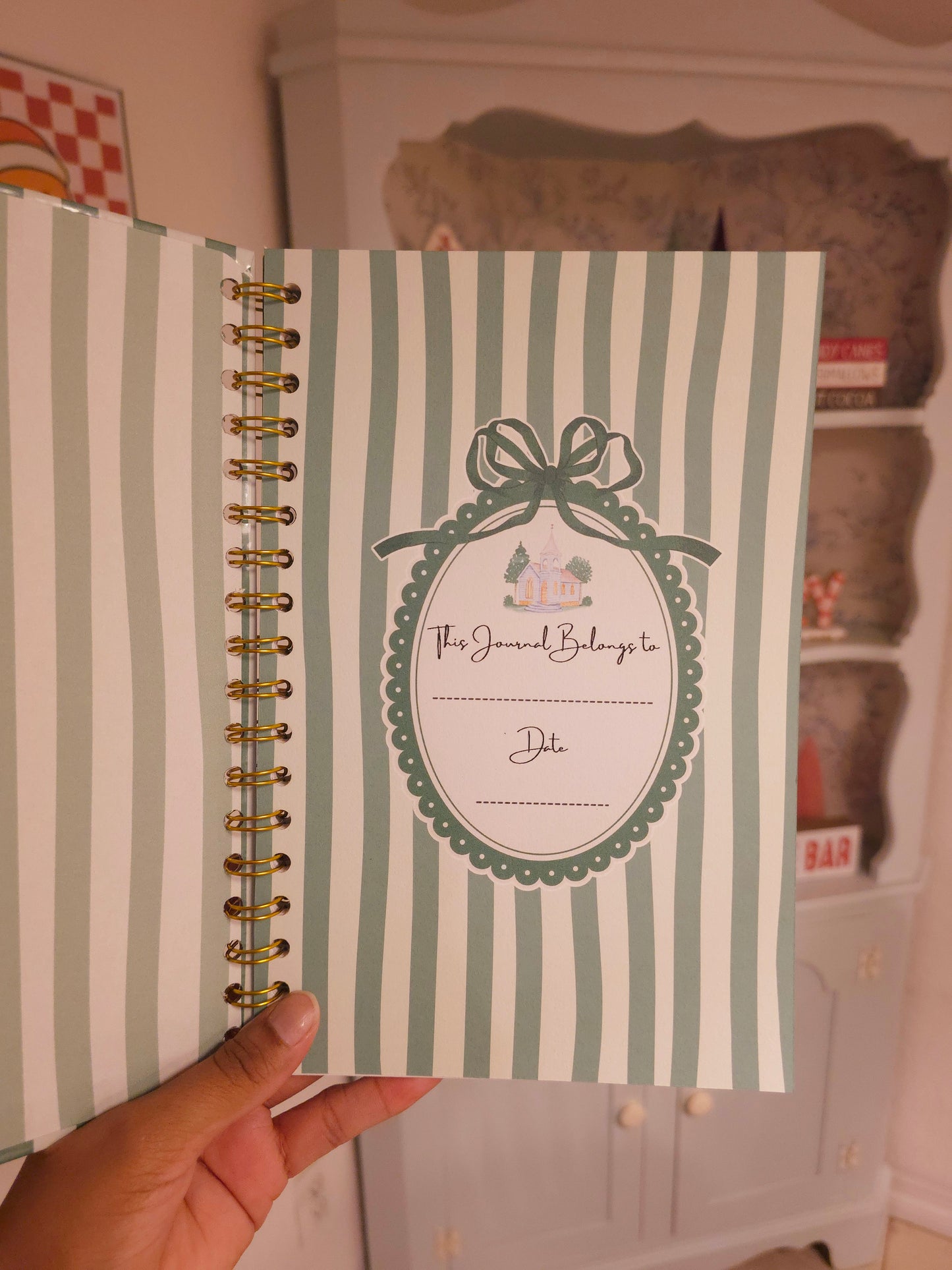 Stripe Church Sermon Notes - Green