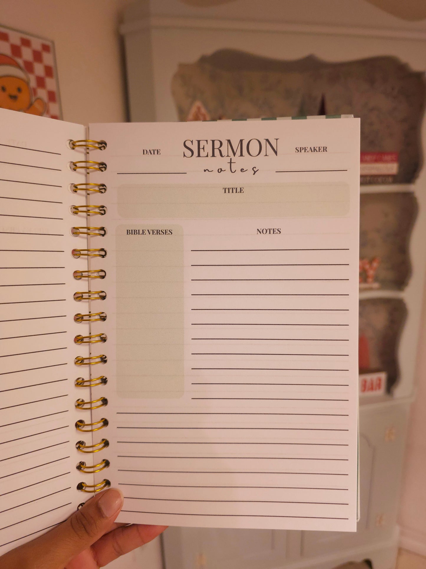 Stripe Church Sermon Notes - Green