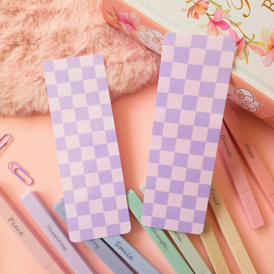 Purple Checker Bookmark