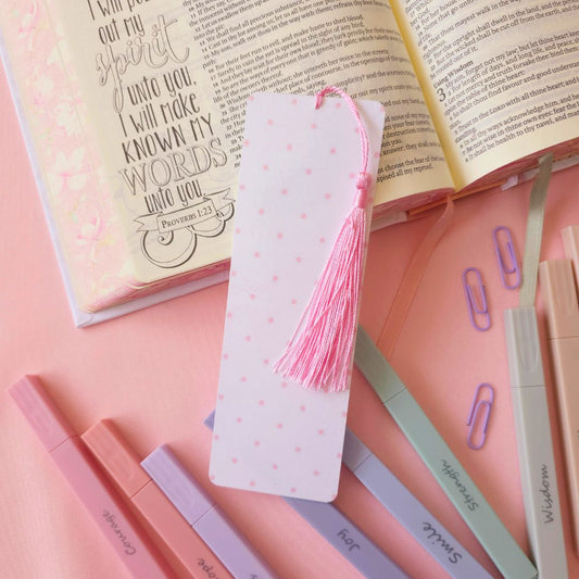 Pink Polka Dot Bookmark