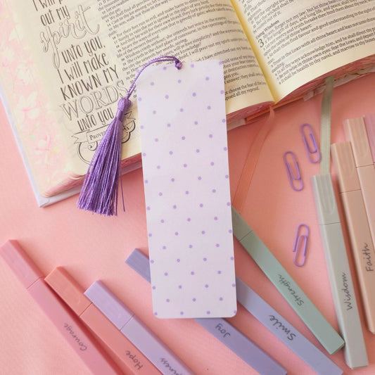 Purple Polka Dot Bookmark