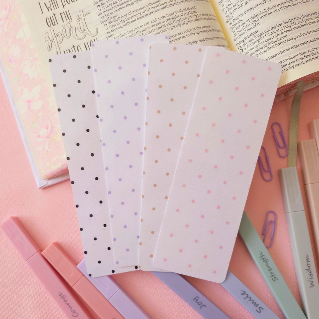 Black Polka Dot Bookmark
