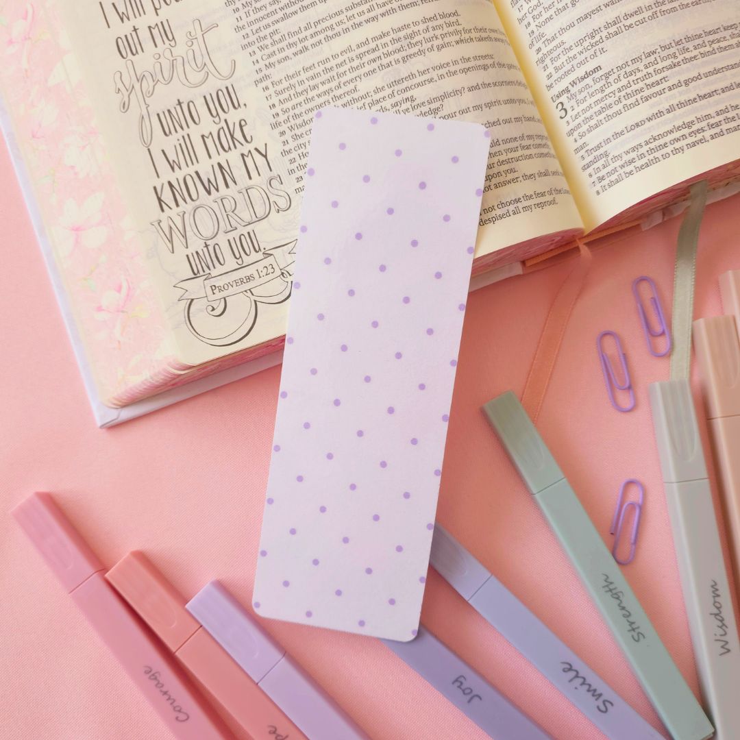 Purple Polka Dot Bookmark