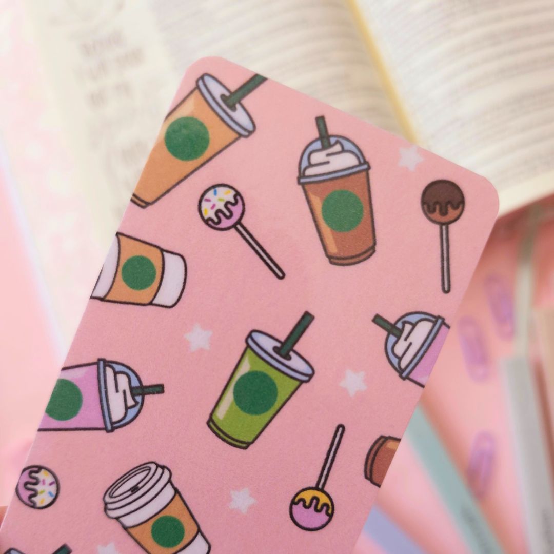 Pink Coffee Bookmark